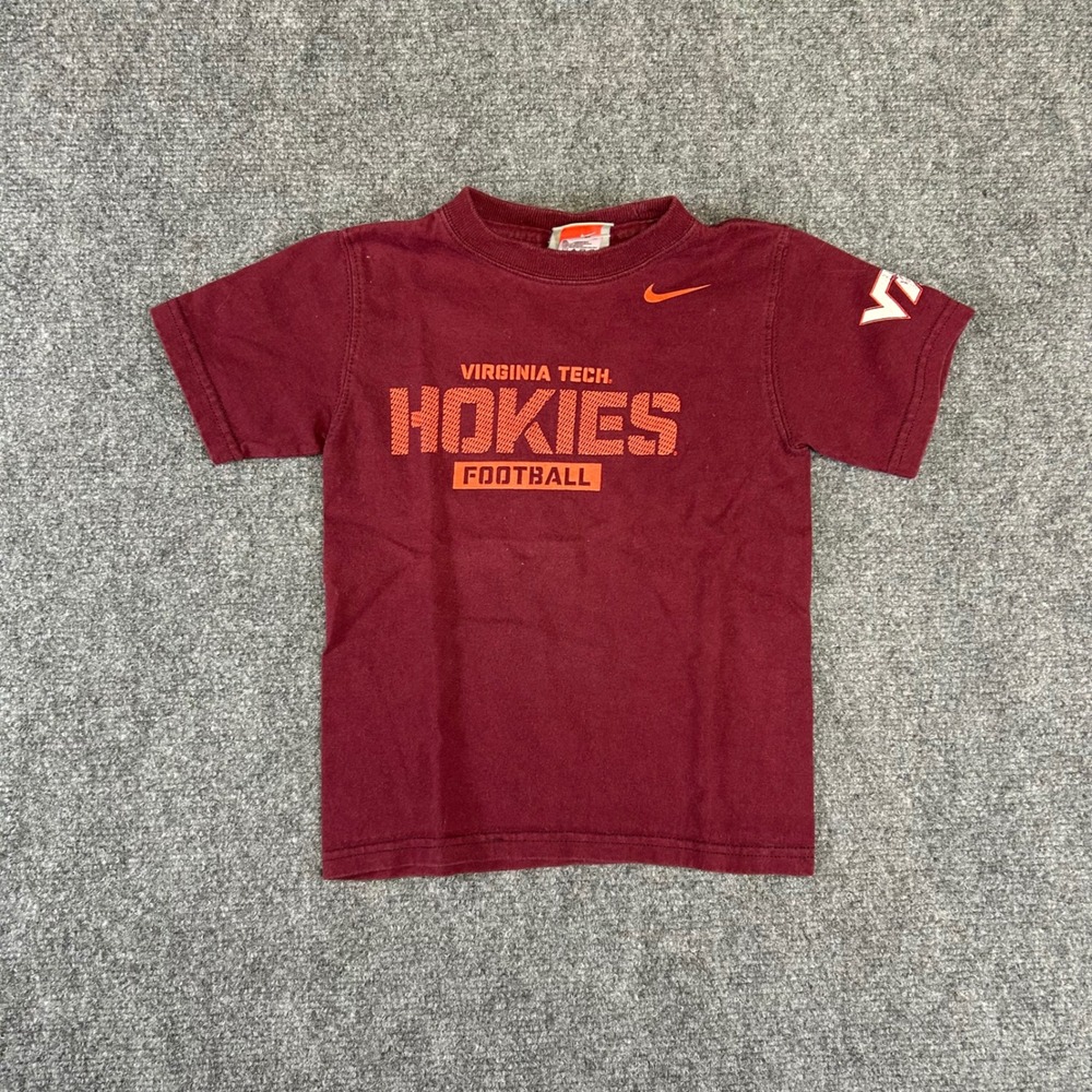 Nike Virginia Tech Hokies Football T-Shirt Toddler 3T Maroon Short Sleeve Tee